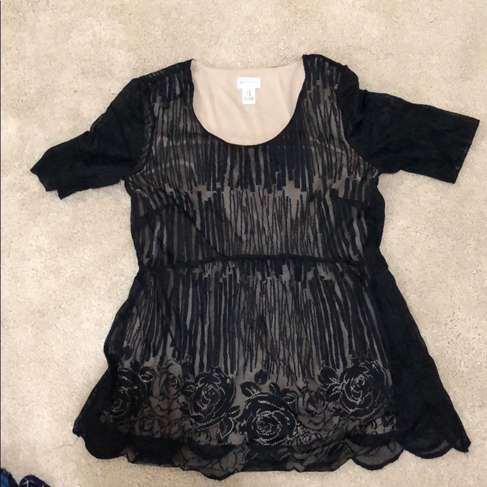 Black Lace Blouse